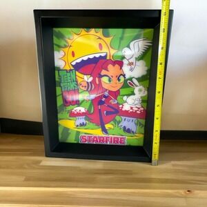 TEEN TITANS GO! STAR FIRE Starfire Art 8x10 3D SHADOWBOX DC Power ANIMATION GIRL